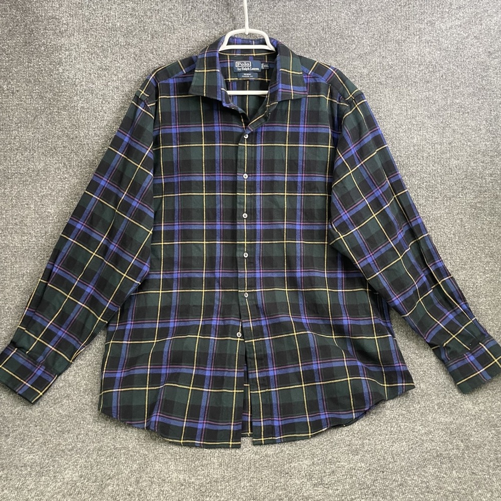 Polo Ralph Lauren Regent Classic Fit Shirt Mens Sz 2XL Plaid Button Down